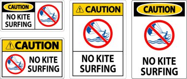 Su Güvenliği İşaret Tehlike, Uçurtma Sörfü Yok