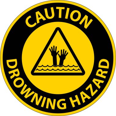 Plaj Güvenliği İşareti Dikkat - Boğulma Tehlikesi