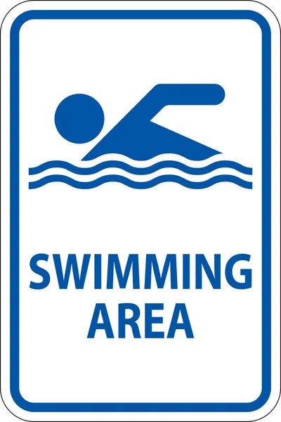 Upozornění Označení Bezpečnosti Vody Plavecký Areál Stock Vektory