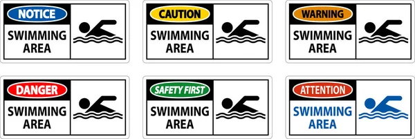 Water Safety Sign Notice -Swimming Area