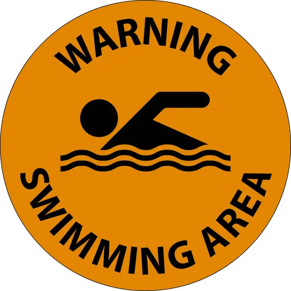 Water Safety Sign Warning - Swimming Area