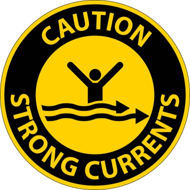 Su Güvenliği İşareti Uyarı - Güçlü Akıntılar