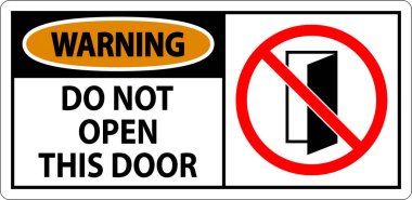 Uyarı işareti, bu kapıyı açma