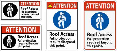 Dikkat İşareti, Çatı Erişimi - Sonbahar Koruması Bu Noktanın Ötesine Gerekli
