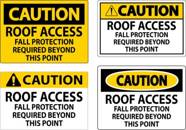 Dikkat İşareti, Çatı Erişimi, Sonbahar Koruması Bu Noktanın Ötesine Gerekli