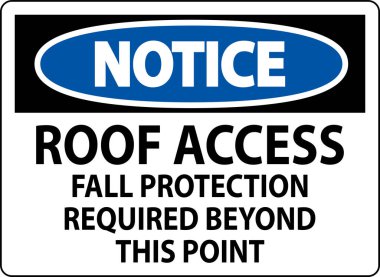 Bildirim İşareti, Çatı Erişimi, Sonbahar Koruması Bu Noktanın Ötesine Gerekli