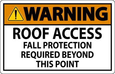 Uyarı İşareti, Çatı Erişimi, Sonbahar Koruması Bu Noktanın Ötesine Gerekli