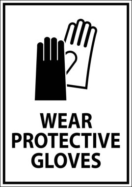 Dikkat, koruyucu eldiven işareti takın.