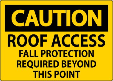 Dikkat İşareti, Çatı Erişimi, Sonbahar Koruması Bu Noktanın Ötesine Gerekli