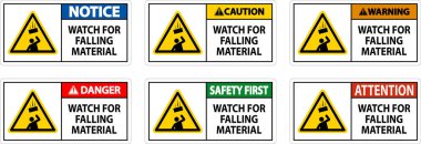 Tehlike işareti, Düşen Malzemeleri İzle