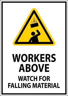 Tehlike İşareti, Düşen Malzemeler İçin İşçiler Tetikte