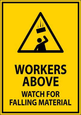Tehlike İşareti, Düşen Malzemeler İçin İşçiler Tetikte