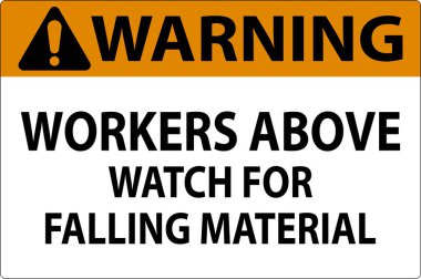 Uyarı işareti, İşçiler Düşen Malzemeler İçin İzleme Alanında
