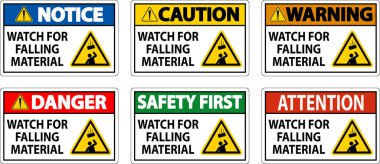 Tehlike işareti, Düşen Malzemeleri İzle