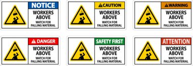 Tehlike İşareti, Düşen Malzemeler İçin İşçiler Tetikte