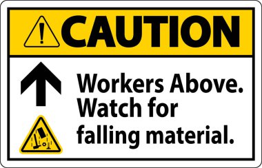 Dikkat İşareti, Düşen Malzemenin Üzerinde İşçiler