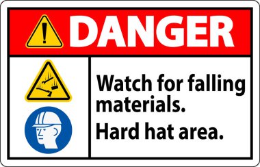 Tehlike İşareti, Düşen Malzemeleri İzle, Sert Şapka Alanı