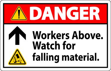 Tehlike İşareti, İşçiler Düşen Malzemenin Üzerinde