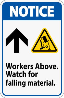 Dikkat İşaretleri, Düşen Malzemenin Üzerinde İşçiler