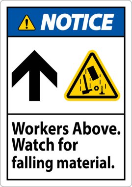 Dikkat İşaretleri, Düşen Malzemenin Üzerinde İşçiler