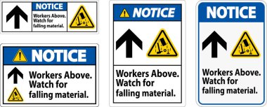Dikkat İşaretleri, Düşen Malzemenin Üzerinde İşçiler
