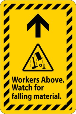 Tehlike İşareti, İşçiler Düşen Malzemenin Üzerinde