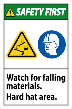İlk Güvenlik İşareti, Düşen Malzemeleri İzle, Sert Şapka Alanı