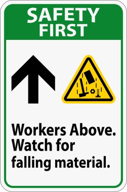Güvenlik İlk İşaret, Düşen Malzemenin Üzerinde İşçiler