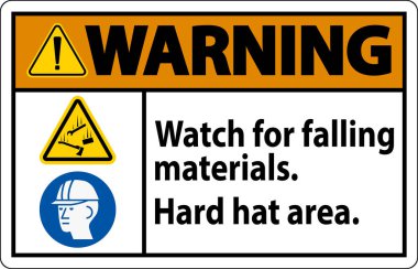 Uyarı İşareti, Düşen Malzemeleri İzleyin, Sert Şapka Alanı