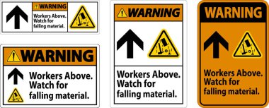 Uyarı işareti, İşçiler Düşen Malzemenin Üzerinde