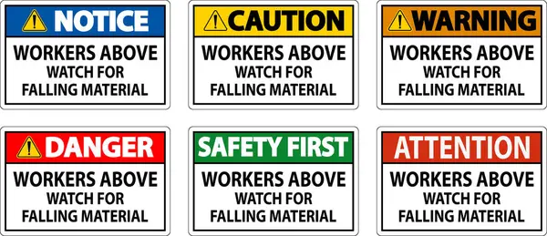 Tehlike İşareti, Düşen Malzemeler İçin İşçiler Tetikte