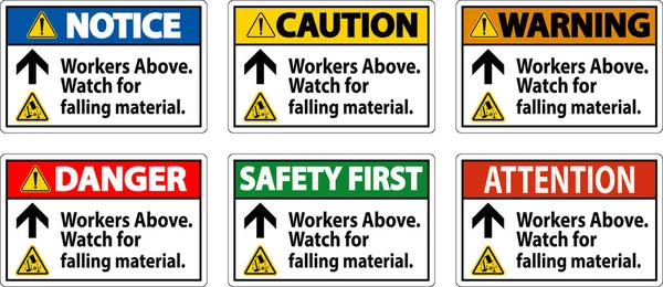 Tehlike İşareti, İşçiler Düşen Malzemenin Üzerinde