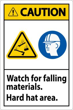 Dikkat İşareti, Düşen Malzemeleri İzle, Sert Şapka Alanı