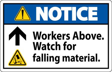 Dikkat İşaretleri, Düşen Malzemenin Üzerinde İşçiler