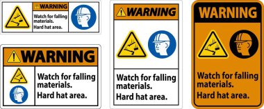 Uyarı İşareti, Düşen Malzemeleri İzleyin, Sert Şapka Alanı