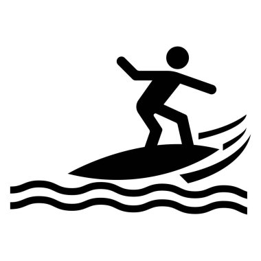 Sörf tahtasında dalgalar üzerinde sörf yapan cesur bir sörfçü silueti okyanus dalgalarında spor ve maceranın özünü yakalıyor. Plaj temalı projeler için ideal.