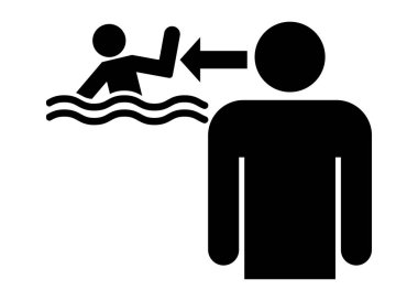 Zor durumdaki bir yüzücüye yardım eden bir cankurtaran resmedilmiş. Bu görüntü, su güvenliği ve acil durum tepkisinin önemini vurgular..