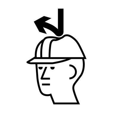 Danger Sign, Falling Objects Hard Hat Area  clipart