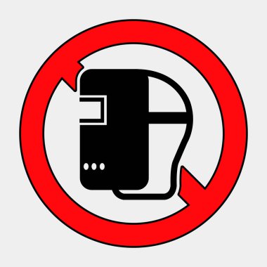 Bu grafik, yasak sembolü içeren bir kaynak güvenlik işaretini gösteriyor. Kaynak tehlikesi olan kişileri açık ve öz bir şekilde uyarmak için tasarlanmıştır..