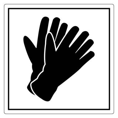 Çeşitli Kullanımlar İçin Eldivenlerin Siyah Silüeti