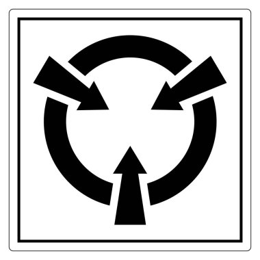 Circular Arrow Sign with Directional Arrows clipart