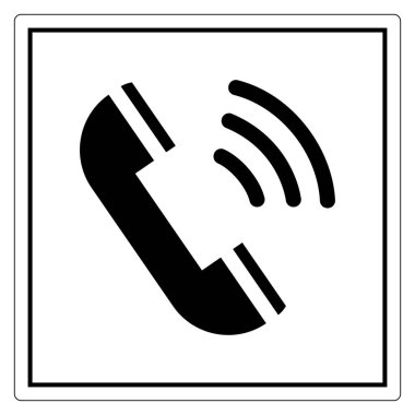 Ses Dalgaları İletişim Temsilcileriyle Bir Telefon Alıcısının Siyah ve Beyaz Simgesi
