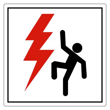 Şimşek Yıldırımı Tanımlama ve Güvenlik Bilinci İçin Risk Göstergesi ile Elektrik Tehlike Sembolü Uyarısı