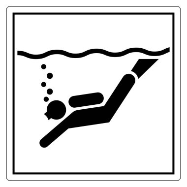 Açık Kare Çerçevesinde Baloncuklar ve Dalgalarla Sualtı Dalgalarının Siyah ve Beyaz Sembolü