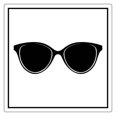 Şık Siyah Güneş Gözlüğü Silueti Tasarımı