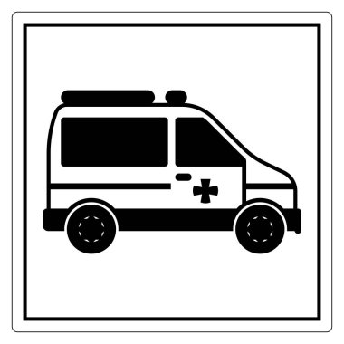 Tıbbi Kullanım için Siyah ve Beyaz Ambulans Resimleri
