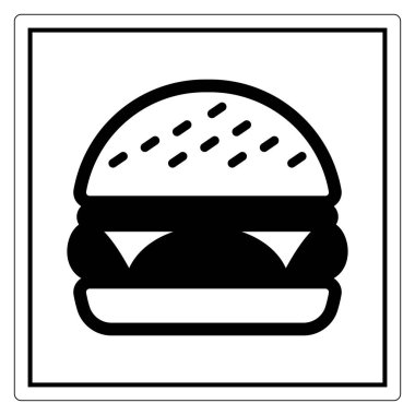 Gıda Teması İçin Basit Simgesel Hamburger Tasarımı