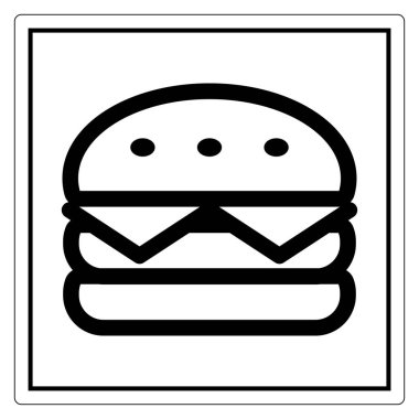 Katmanlı lezzetli bir hamburgeri tasvir eden minimalist bir ikon. Gıda projeleri, menüler veya markalaşma için ideal.