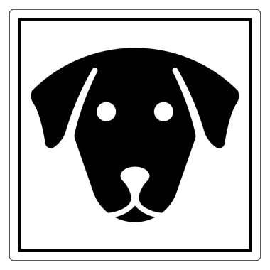 Bu sanat eserinde siyah beyaz bir köpek kafasının basit bir silueti var. Minimalist dekor veya markalaşma için mükemmel. Hayvan severler ve yaratıcı projeler için ideal.