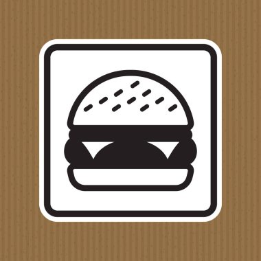 Bu basit siyah beyaz hamburger çizimi fast food kültürünü temsil ediyor. Minimum tasarım, menüler, işaretler veya markalaşma materyalleri için uygun çok yönlü bir grafik sunar.